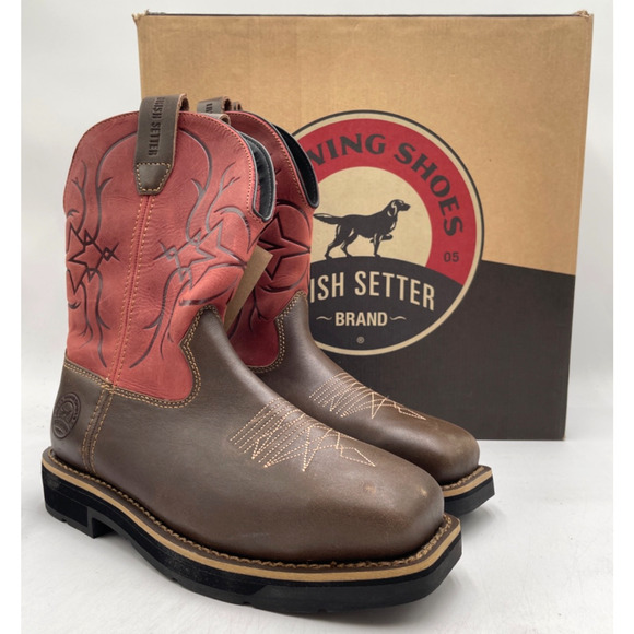 Red Wing Irish Setter WALKER 83226 Women's NEW Steel-Toe Boot Brown US Size 10D - Picture 1 of 11